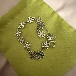 Tory Burch Adjustable Silver Bracelet